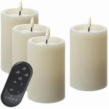 unique candles LED Kerzenset UNIQUE 12,5 cm beige
