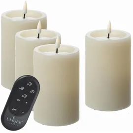 unique candles LED Kerzenset UNIQUE 12,5 cm beige