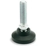 Ganter Normelemente | Gelenkfüße/Stellfüße mit Verstellspindel - GN 343.4-25-M8-40-A | Fuß: Kunststoff (Polyamid) | 4 Stück
