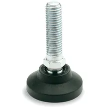 Ganter Normelemente | Gelenkfüße/Stellfüße mit Verstellspindel - GN 343.4-25-M8-40-A | Fuß: Kunststoff (Polyamid) | 4 Stück