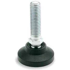 Ganter Normelemente | Gelenkfüße/Stellfüße mit Verstellspindel - GN 343.4-25-M8-40-A | Fuß: Kunststoff (Polyamid) | 4 Stück