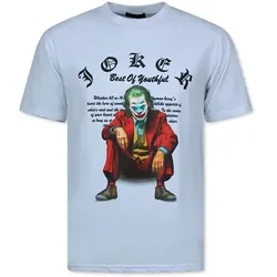 Top Star  T-Shirt Joker Mit Aufdruck Oversized Lustig  in Weiss, EU XL