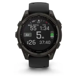 Garmin fenix 8 Solar 51 mm Graphit/Titanium Titan Silikon-Armband 26 mm
