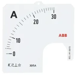ABB SCL-A1-30/72 Amperemeter Skale Stromwandleranschluss 30/5A 2CSG112107R5011 SCLA13072