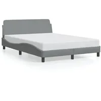 VidaXL Bettgestell \"Dover\" Hellgrau 120x200 cm Stoff
