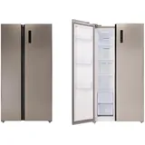 Respekta Side by Side Kühlschrank Gefrierkombi 505 L No Frost Inox Look 178 cm Respekta