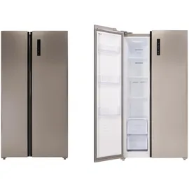 Respekta Side by Side Kühlschrank Gefrierkombi 505 L No Frost Inox Look 178 cm Respekta