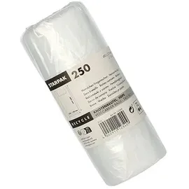 Papstar 250 Hemdchen-Tragetaschen, HDPE 48 cm x 22 cm x 12 cm transparent Knotenbeutel