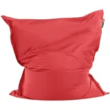 Kissenhülle für großen Sitzsack Rot aus Nylon 140 x 180 cm Liegesessel mit Reißverschluss Klettverschluss Riesensitzsack