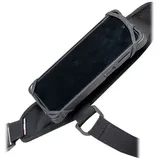 Mobilis Chest Strap ClipFast Univ.Silicon Holder HHD 5-7" - Schwarz