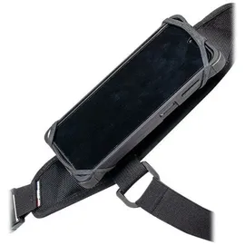Mobilis Chest Strap ClipFast Univ.Silicon Holder HHD 5-7" - Schwarz