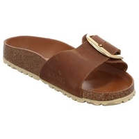 BIRKENSTOCK Madrid Big Buckle Nubukleder geölt schmal cognac 39