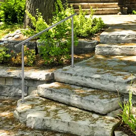 Relaxdays Treppengeländer Edelstahl