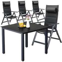 Garten-Sitzgruppe Bern Premium 5-tlg Anthrazit Alu