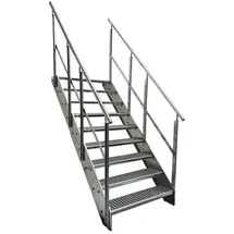 Kaminbau Mierzwa Premium Stahl Treppe 120 cm x 171 cm Verzinkt