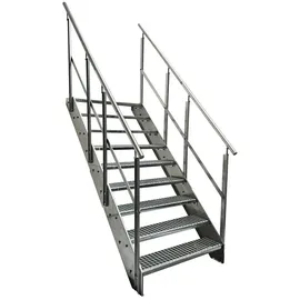 Kaminbau Mierzwa Premium Stahl Treppe 120 cm x 171 cm Verzinkt
