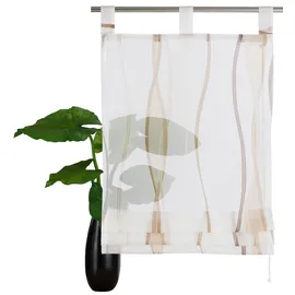 OTTO home Raffrollo OTTO HOME "Dimona" Gr. 2, beige (creme, schoko), B:60cm H:140cm, Voile, Obermaterial: 100% Polyester, Raffrollos, Transparent, Voile, Polyester