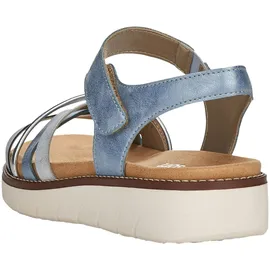 remonte Riemchensandale Damen Blau/Silber 38