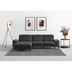 Ecksofa SIT & MORE "Cabana L-Form", grau, B:301cm H:84cm T:195cm, 100% Polyester, Sofas, Recamiere, wahlweise mit Sitztiefen-, Armlehnen- und Kopfteilfunktion