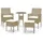 vidaXL 5-tlg. Garten-Lounge-Set Poly Rattan Beige
