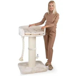 HAPPYPET Premium Kratzbaum Stabil für große Katzen Kletterbaum 100 cm   Creme BASIC