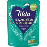 Tilda Basmatireis gedämpft mit Kokosnuss, Chili und Zitronengras - 6er Pack (6 x 250g)