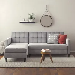 Ecksofa DOREL HOME "Hartford II", grau, B:213cm H:83cm T:154cm, Veloursstoff 100% Polyester, Sofas, mit Bettfunktion und Stauraum, Recamiere beidseitig montierbar