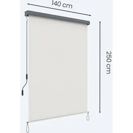 Songmics Windschutz 1,4 x 250 cm Beige Polyester
