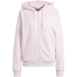adidas Damen, Essentials LINEAR FRENCH Terry Hoodie Sweatshirt, Clear pink/White, XXL
