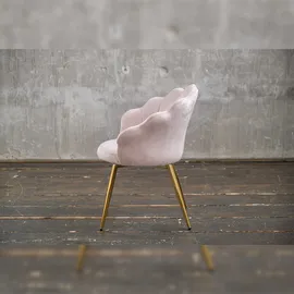 KAWOLA Stuhl Carla Esszimmerstuhl Velvet Fuß Gold