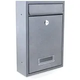 BITUXX Mini Briefkasten Wandbriefkasten erweiterbar Briefkastenanlage Anthrazit