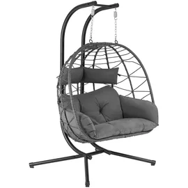 Juskys Korbhängesessel Aria Dunkelgrau 2 Personen