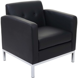 Sessel HWC-C19, Modular-Sofa mit Armlehne, erweiterbar Kunstleder ~ schwarz