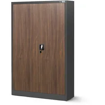 Jan Nowak Kevin Aktenschrank 140 x 90 x 40 cm Anthrazit/Nussbaum