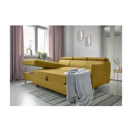 miuform Eckcouch Polyester 2-Sitzer Gelb