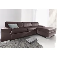 DOMO collection Ecksofa »Star L-Form«, wahlweise mit Bettfunktion braun