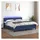 vidaXL Boxspringbett mit Matratze & LED Blau 180x200 cm Stoff