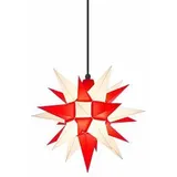 Original Herrnhuter Stern Aussen, 40cm, Weiß/ Rot, Weihnachtsstern, Adventsstern, Neu - 40 cm - Rot / Weiß