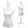 MCW Schneiderpuppe MCW-Q24, Schaufensterpuppe Torso weiblich, Schaumstoff, abnehmbarer Bezug, MVG-zertifiziert ~ weiß