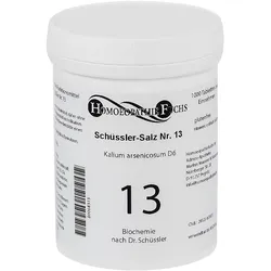 HOMÖOPATHIE FUCHS Schüssler-Salz Nummer 13 Kalium arsenicosum D6 Biochemie 1000 St Tabletten