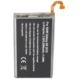 AccuCell Akku passend für Samsung Galaxy A8 2018, Li-Polymer, 3,8V, 3050mAh, 11,6Wh, built-in, ohne Werkzeug