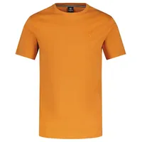 LERROS T-Shirt »LERROS Basic T-Shirt mit Logostitch, unifarben«, orange