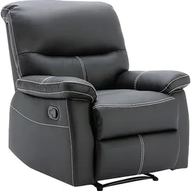 vente-unique Sessel Relax Kunstleder 75 x 112 x 87 cm Schwarz