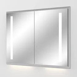 Sanipa Reflection Aluminium-Wandeinbau-Spiegelschrank WILMA 105 mit LED-Beleuchtung