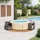 vidaXL Whirlpool-Umrandung Grau Poly Rattan und Massivholz Akazie