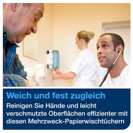 TORK Advanced Mehrzweck-Papierwischtücher Mini M1, 1-lagig, Weiß 11 Rollen