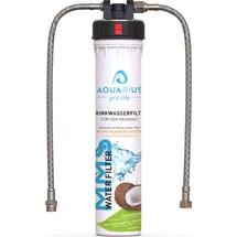 AQUARIUS pro life ® - Trinkwasserfilter für die Küche - ultra feine 0,1 Mikron Porengröße - innovatives 3-stufiges Filtersystem inkl. Aktivkoh...