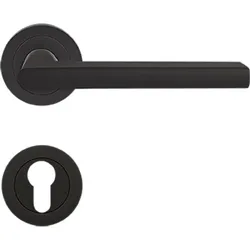 Poignée de porte-garniture de  Karcher Montana ER54 Kosmos Noir, Profilzylinder