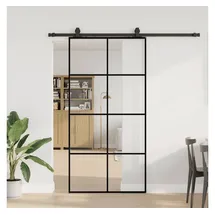 vidaXL Schiebetür rechts 102,5 x 205 cm schwarz