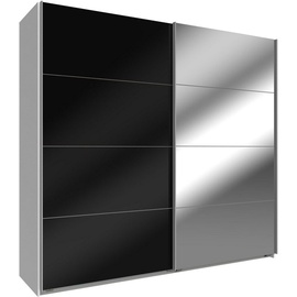 WIMEX Schwebetürenschrank »Easy«, mit Glas und Spiegel, schwarz-weiß